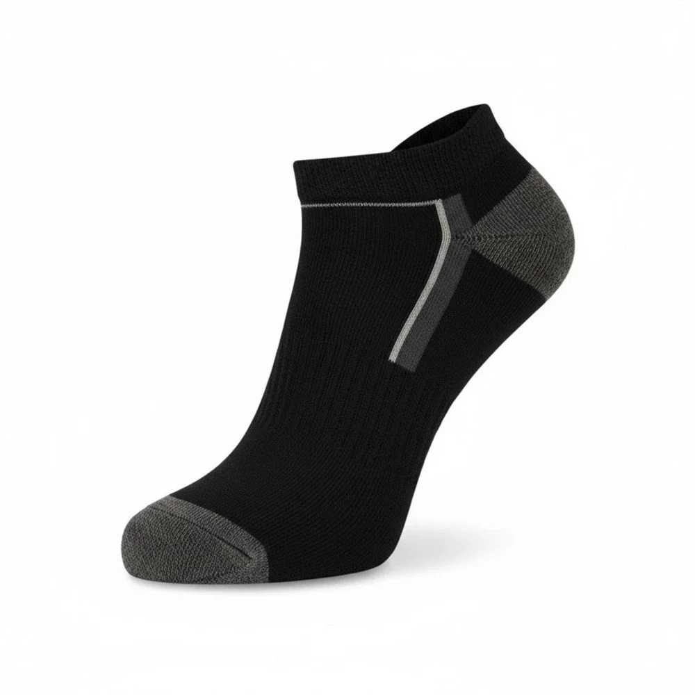 Unisex Thick Cushioned Athletic Low Cut Socks BLACK 7-13 High Quality 4 Pack